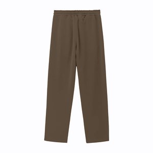 Pantalon de survêtement pour homme, taille élastique, cordon de serrage, bande latérale, bas ouvert, tricoté, coupe ample, léger, écologique - Product Image 4