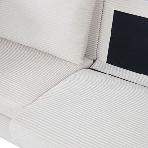 2139 Divano Moderno in Velluto a Coste Beige per Soggiorno e Balcone (2139BG) - Product Image 6