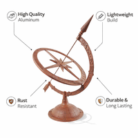 Globe terrestre élégant sur support en fer avec carte du monde en plastique |   Globe éducatif pour l'apprentissage de la géographie |   Décoration de table pour la maison et le bureau