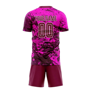 Whole Sale Sublimation Custom Design Printed Mesh Polyester Solid Plain Color Soccer Wear Training Classic Soccer Uniform - Product Image 3