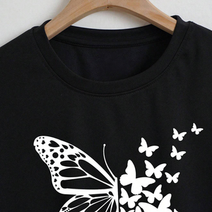Camisetas cortas para mujer 100% personalizables, camisetas cortas lisas, impresión de logotipo personalizada disponible, ropa urbana, camisetas 100% algodón - Product Image 4