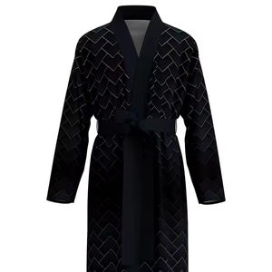 Peignoir en satin de soie de haute qualité pour hommes, longue chemise de nuit, vêtements de nuit grande taille à manches longues, personnalisation disponible - Product Image 1