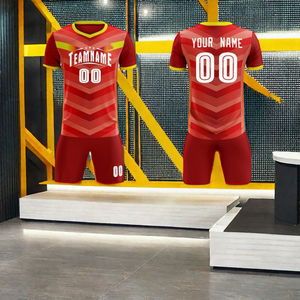 ชุดเสื้อเจอร์ซีย์ฟุตบอลของผู้ชายชุดเสื้อฟุตบอลชุดเสื้อฟุตบอลผ้าโพลีเอสเตอร์ซับลิเมชัน100% - Product Image 1