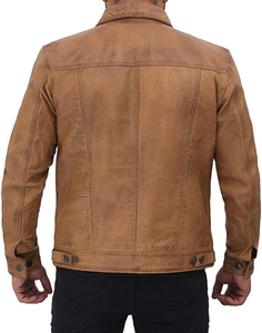Veste en cuir d'agneau pour homme de haute qualité, style motard, couleur et logo personnalisés, 100% cuir véritable, coupe-vent et écologique - Product Image 5