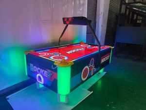 Máquina de Hockey de Mesa Juvenil, Atractivo Juego de Entretenimiento Operado con Monedas, de Madera y Acrílico, con 1 Año de Garantía para Centros de Juego, en Inglés - Product Image 4