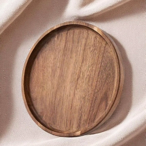 Elegantes Platos de Servir de Madera, Vajilla de Madera Sostenible, Vajilla de Madera Ecológica y Elegante - Product Image 1