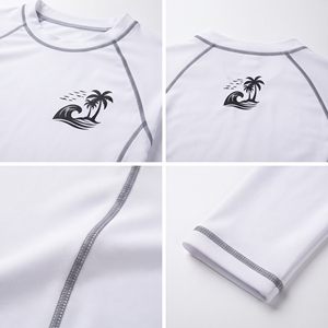 T-shirt de bain à manches longues pour femme, col rond, coupe ajustée, anti-UV, séchage rapide, vêtement de plage, compression, personnalisable avec logo OEM - Product Image 6