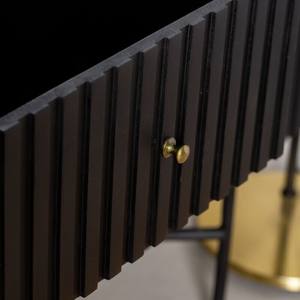 Buffet à lattes en bois de manguier noir Vandana Pebble Nova pour des intérieurs et extérieurs modernes et élégants - Product Image 2