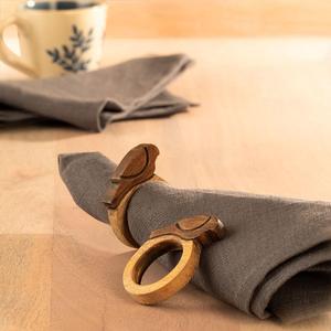 Servilleteros de Madera Contemporáneos Hechos a Mano, Accesorios Decorativos para Mesa para Cenas y Eventos - Product Image 1