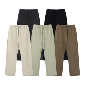 Wholesale High Quality Men's Sweatpants Fleece Casual Cotton Streetwear Sweatpants Straight-Leg Baggy Sweatpants for Men - Product Image 2