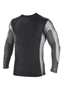 Top Selling Men's Compression Rash Guard Long Sleeve Anti UV Quick Dry Breathable <b>Polyester</b>/Nylon MMA BJJ Gym Training Front - Product Image 4