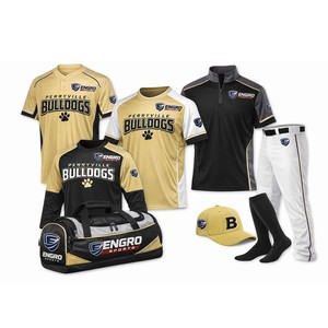 Conjunto completo de uniforme de béisbol con gorra y camiseta, uniforme de béisbol con botones y rayas de poliéster para niñas, conjunto de uniforme de béisbol bordado de Canadá y América - Product Image 6