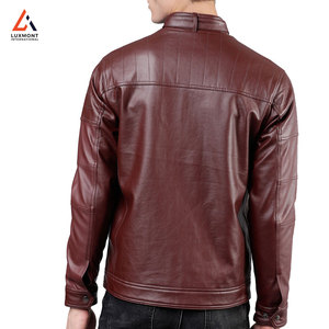 Chaqueta de cuero moderna para hombre con bolsillos frontales y cintura ajustable para un estilo casual diario de calle, chaqueta de invierno. - Product Image 3
