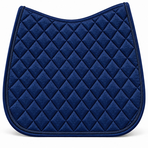 Manta de Montar Azul Marino para Salto y Doma con Patrón de Diamantes Acolchado Brillante, Color Personalizado y Correas de Sujeción - Product Image 3