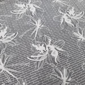 Tela de Encaje Elástica Ligera con Rayas Florales, 147 cm, Nailon y Spandex, Tejido Elástico de Urdimbre para Vestidos de Novia, Lencería y Prendas de Vestir - Product Image 1