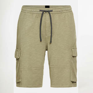 กางเกงขาสั้นคาร์โก้ผู้ชายไซส์ใหญ่ ผ้าไม่ยับ ปักโลโก้ด้านหน้า มีกระเป๋าหลายช่อง เหมาะสำหรับออกกำลังกาย วิ่ง หรือใส่ลำลอง มีเชือกผูกเอว - Product Image 5