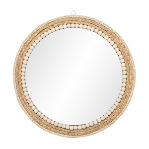 Miroir mural décoratif rond en bois de Sheesham récupéré, vente en gros |   Artisan de Moradabad - Product Image 1