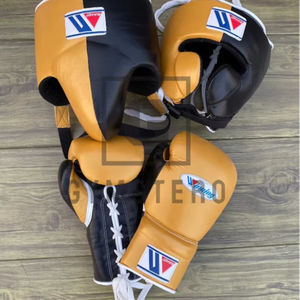 Gants de boxe professionnels personnalisables en cuir de 10 oz, ensemble d'entraînement d'arts martiaux et de fitness, à lacets réglables - Product Image 1