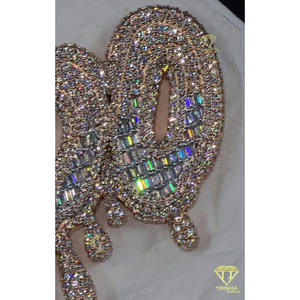 Lab Grown "DODO" Pendant Custom Bubble Letter Necklace Luxury Hip Hop Jewelry <b>Iced</b> <b>Out</b> <b>Chain</b> For Men - Product Image 2