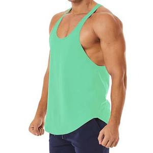 เสื้อกล้ามคอกลมสีเขียวสำหรับผู้ชาย แบบลำลอง ถักทอ สีพื้น ระบายอากาศได้ดี กระชับพอดีตัว - Product Image 2