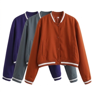 เสื้อแจ็คเก็ตเบสบอลสไตล์วิทยาลัยลำลองสำหรับผู้หญิง ผ้าเมมโมรี่รักษ์โลก สไตล์วินเทจ รุ่นใหม่ประจำฤดูร้อนปี 2025 - Product Image 3