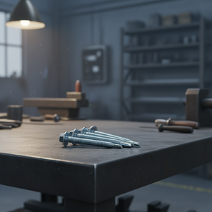 Vis autoperceuses à tête hexagonale de qualité supérieure (métriques/pouces) zinguées classe 8, robustes, résistantes à la corrosion, à filetage profond et grossier - Product Image 1