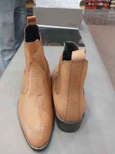 Bottines Chelsea à talon bas élégantes, en cuir véritable de haute qualité, design classique et luxueux, mode tendance - Product Image 6