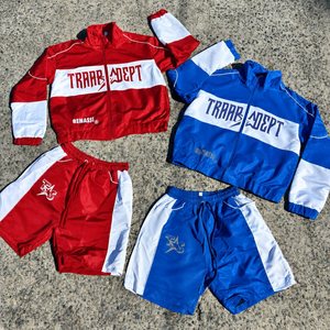 Custom Cotton Tracksuit Sweatsuit Zip-Up Windbreaker Suit Zipper <b>Jacket</b> Hooded Set Unisex Winter Baggy Fit - Product Image 2