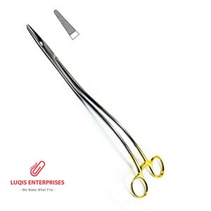 Portaagujas Bozeman de Carburo de Tungsteno en Forma de S, Instrumento Quirúrgico de Acero Inoxidable Angulado, Reutilizable y Autoclavable, 14 cm - Product Image 2