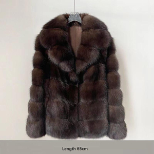 Manteau d'hiver chaud et surdimensionné pour femme, en fausse fourrure écologique à col mandarin, doublure en duvet de canard gris, doux et moelleux - Product Image 3