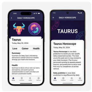 Aplicación Royalcraft Zodiac – Horóscopo diario, signos del zodiaco, guía de astrología y percepciones sobre la personalidad IOS/Android y MAC - Product Image 1