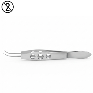 Pinzas de Jaffe Desechables de un Solo Uso, Curvas, de Precisión, de Acero Inoxidable, Instrumento Quirúrgico Oftálmico para Sutura Fina - Product Image 5