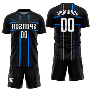 Conjuntos de Uniformes de Fútbol Personalizables de Poliéster para Jóvenes y Adultos, para Entrenamiento y Clubes, con Nombre del Equipo y Logotipo en Varios Colores - Product Image 1