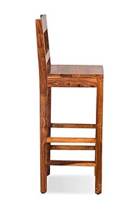 Chaise de bar moderne en bois massif avec structure en bois robuste et base stable pour bar à domicile, comptoir de cuisine, café, restaurant, usage commercial - Product Image 6