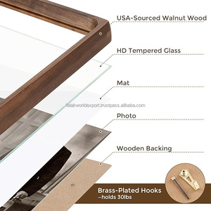 Hot Selling U-Shape Vertical Frame 12.7*17.8cm Solid Beech Wood Photo Frame with Acrylic Picture Base - Product Image 4