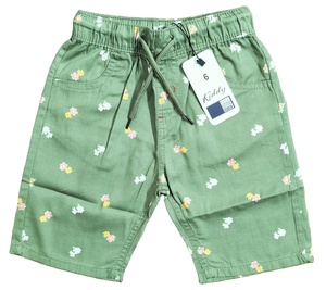 Pantalon court pour garçon 100% coton 4-13 ans Short de poche élastique décontracté avec décoration à motifs pour impression globale - Product Image 4