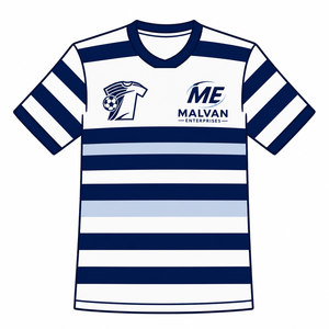 Maillot de football pour enfants personnalisé SM blanc à manches courtes 100% polyester respirant à séchage rapide avec logo d'équipe - Product Image 1
