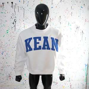 Sudadera KEAN ASH GREY con cuello alto, 100% azul marino, con apliques bordados, cuello ancho, CLUSH SPORTS - Product Image 1