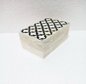 กล่องใส่เครื่องประดับแม่ไข่มุกลายดอกไม้หรูหราที่เก็บเครื่องสำอางทรงสี่เหลี่ยมผืนผ้า - Product Image 2