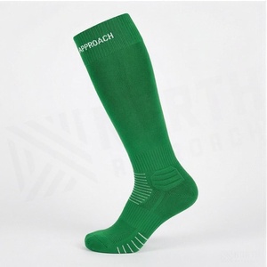 North Approach <b>Knee</b> <b>High</b> <b>Socks</b> Green Solid Breathable Soccer Football <b>Socks</b> for Adults - Product Image 3