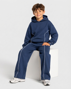 Kid Boys Fleece 2 Piece <b>Set</b> Boys Casual Fleece Sportswear Wholesale Kids Fleece <b>Sets</b> Private Label Kids Fleece Tracksuit - Product Image 6