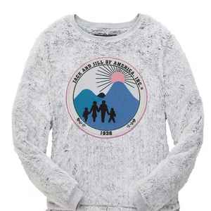 Sudadera con Logotipo de Peluche para Niñas Jack and Jill, Sudadera de Felpa Sherpa de Manga Larga, Cálida y Acogedora para Invierno, Top Juvenil de Moda - Product Image 4