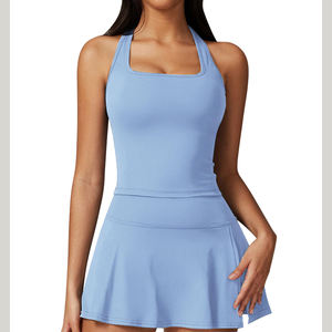 Conjuntos Deportivos de Tenis para Mujer con Diseño Personalizado, Detalles Frontales y en la Cintura, Tela Elástica en 4 Direcciones, Ecológicos - Product Image 1