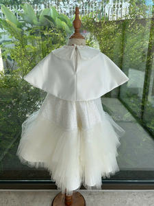 White <b>Flower</b> <b>Girl</b> <b>Dresses</b> Christening Baptism Embroidery Billowy Evening Party Occasion Handmade Kid Couture Wholesale-Rosemary - Product Image 4