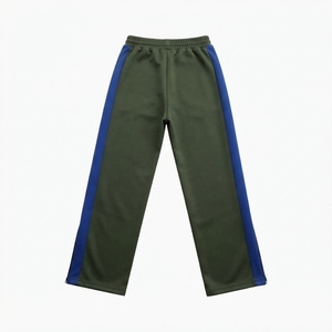 Custom Logo Oversized Baggy Sweatpants Heavyweight Wide Leg <b>Trousers</b> <b>Elastic</b> <b>Waist</b> Zipper Side Stripe Streetwear Pants for Men's - Product Image 1