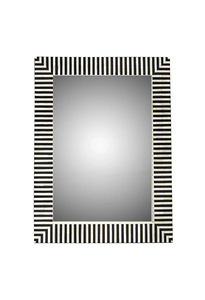 Miroir de courtoisie rectangulaire/rond artisanal de luxe, élégant, avec incrustations florales en os, respectueux de l'environnement - Product Image 4