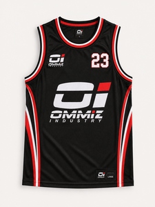 OMMIZ Industry Camiseta de baloncesto para hombre, blanca, roja, azul real, 23, camiseta sin mangas auténtica sublimada, corte regular, para todas las estaciones - Product Image 3
