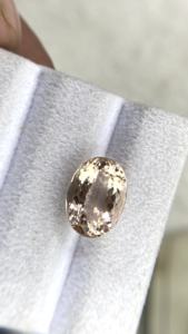 Piedra de Morganita Natural Certificada, Corte Ovalado, con Excelente Color y Brillo, Beryl Natural de 5.72 Quilates, Limpia con Lupa - Product Image 5