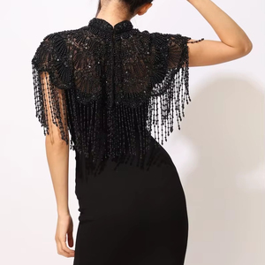 Blusa Hecha a Mano en Azul Hielo Encantador, Muy Relajante, con Hermosos Bordados a Mano, Lentejuelas, Cuentas y Flecos, para Primavera/Otoño/Invierno - Product Image 1