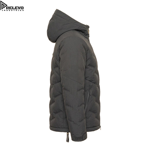 OEM High Quality Men Waterproof Hooded Puffer <b>Jacket</b>, Unisex Tactical Winter Outerwear <b>with</b> <b>Zipper</b> <b>Pockets</b> - Product Image 3